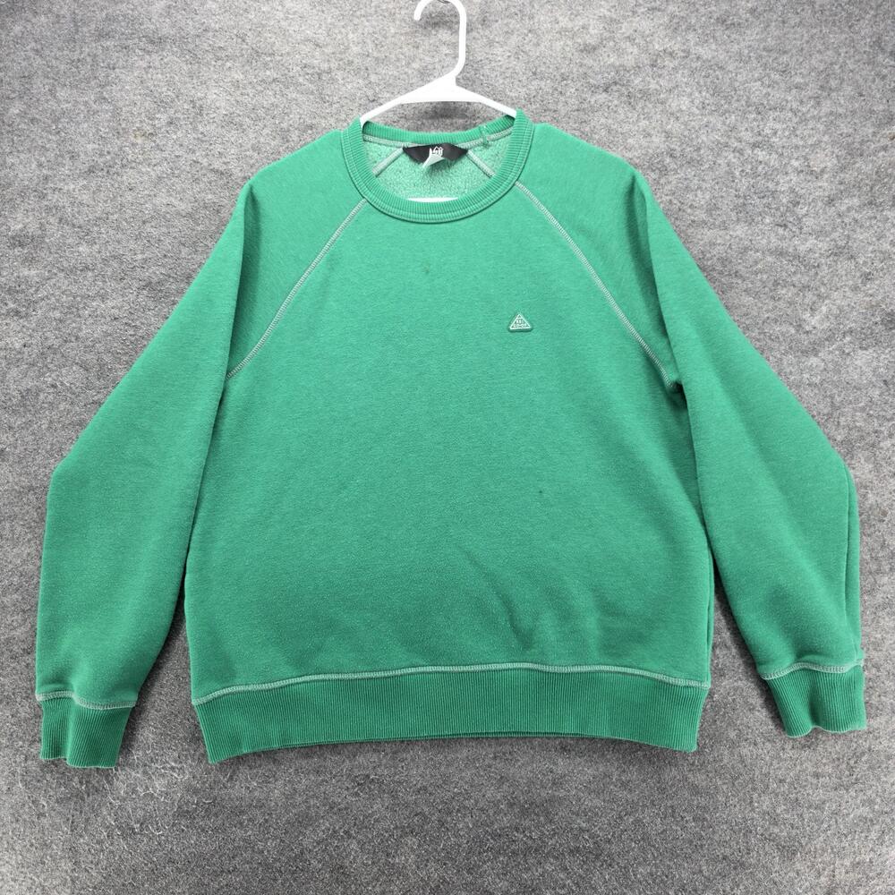 REI Co-op Sweater Mens Medium Green Crewneck Trail Supplies Pullover Logo